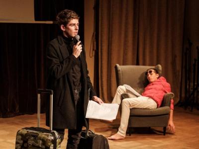 Fotorelacja: 5 LISTOPADA Czytanie performatywne II, Wykład profesora Mmaa S. Themerson, reż. Michał Telega, Nowe Formy Teatru