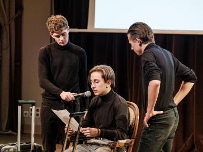 Fotorelacja: 5 LISTOPADA Czytanie performatywne II, Wykład profesora Mmaa S. Themerson, reż. Michał Telega, Nowe Formy Teatru