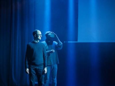 Fotorelacja NOWE FORMY TEATRU - pokaz prac projektu badawczego Wearable Theatre z Saint Pölten University of Applied Sciences w Austrii