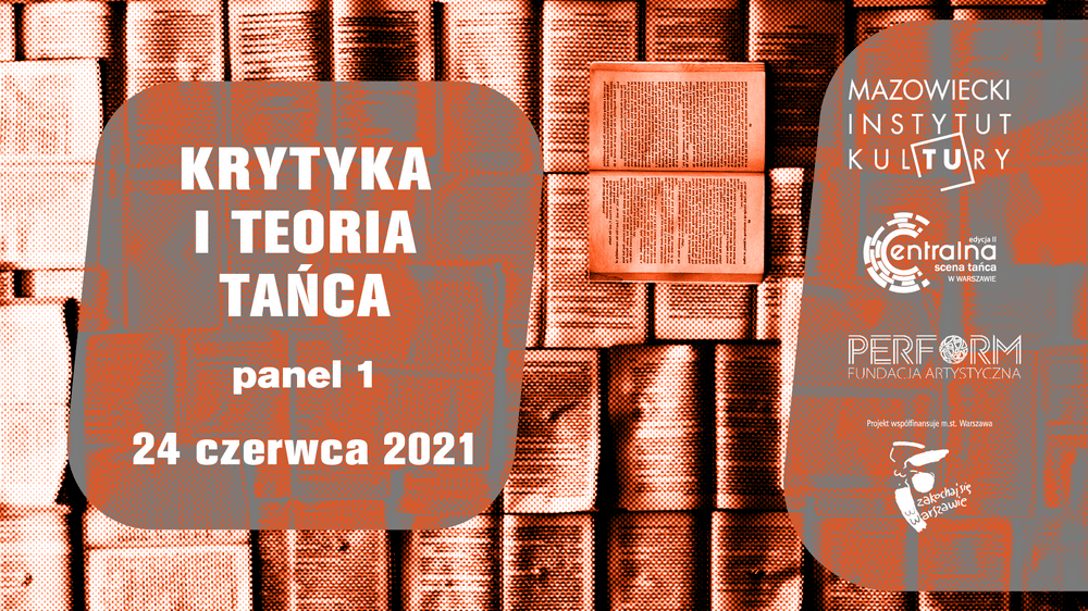 grafika: brązowa plansza z napisem krytyka i teoria tańca