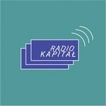 grafika: na seledynowym tle napis radio kapitał