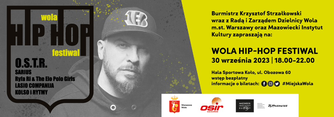 grafika z czarno białym zdjęciem mężczyzny w czapce
