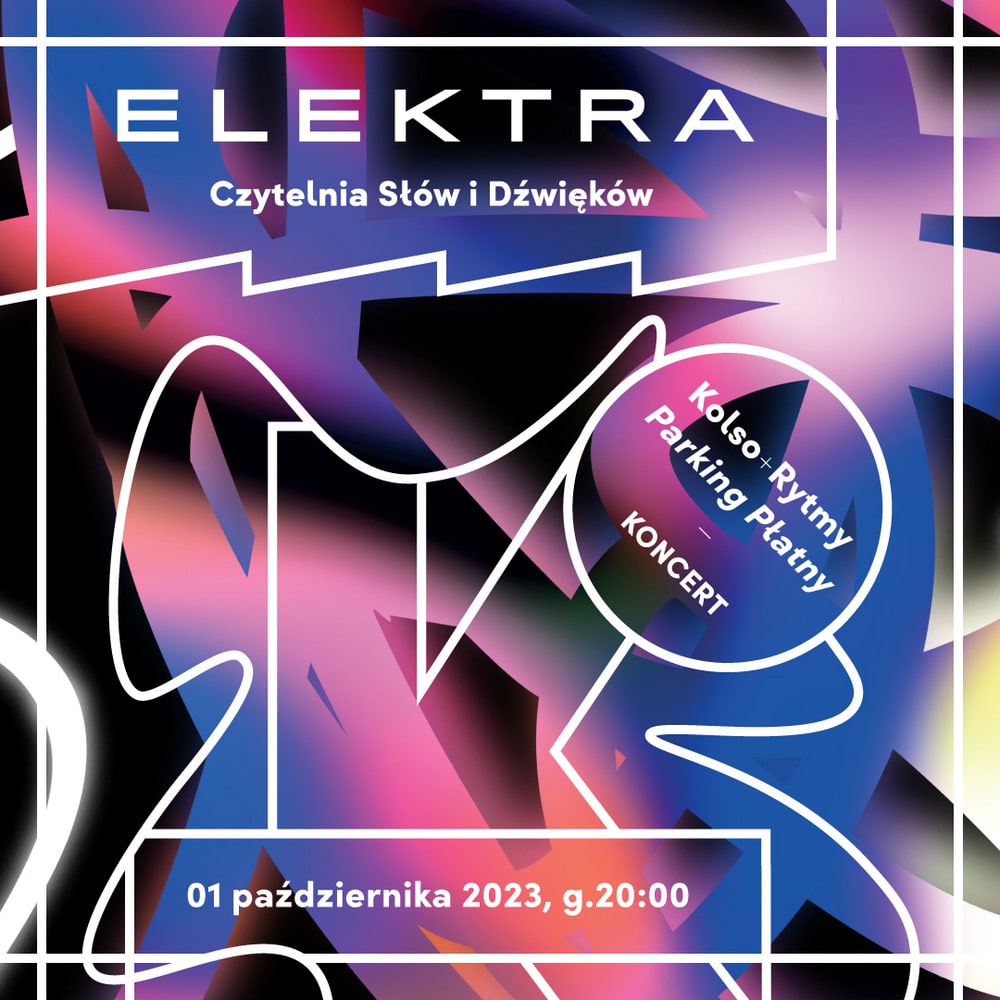 grafika wielobarwne elementy geometryczne i napisy