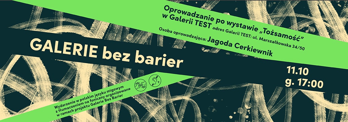 grafika zielone i czarne pasy z napisami