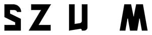 logotyp na białym tle czarne litery szum