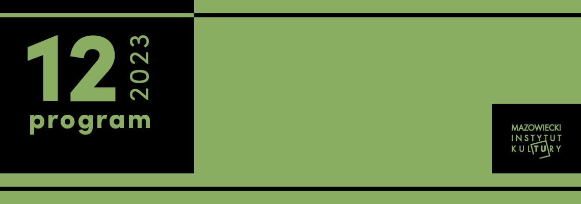 grafika na zielonym tle czarna cyfra 12