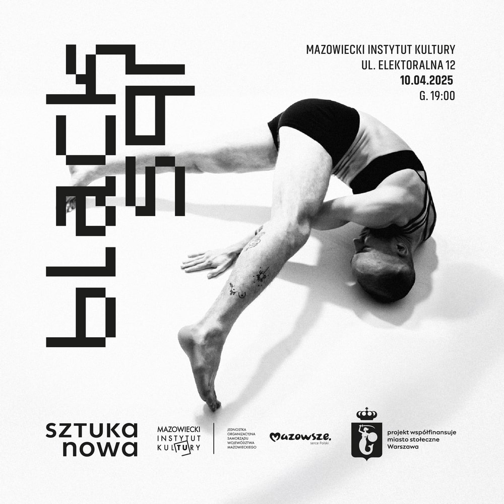 grafika informacyjna na białym tle fotografia mężczyzny w pozie leżącej