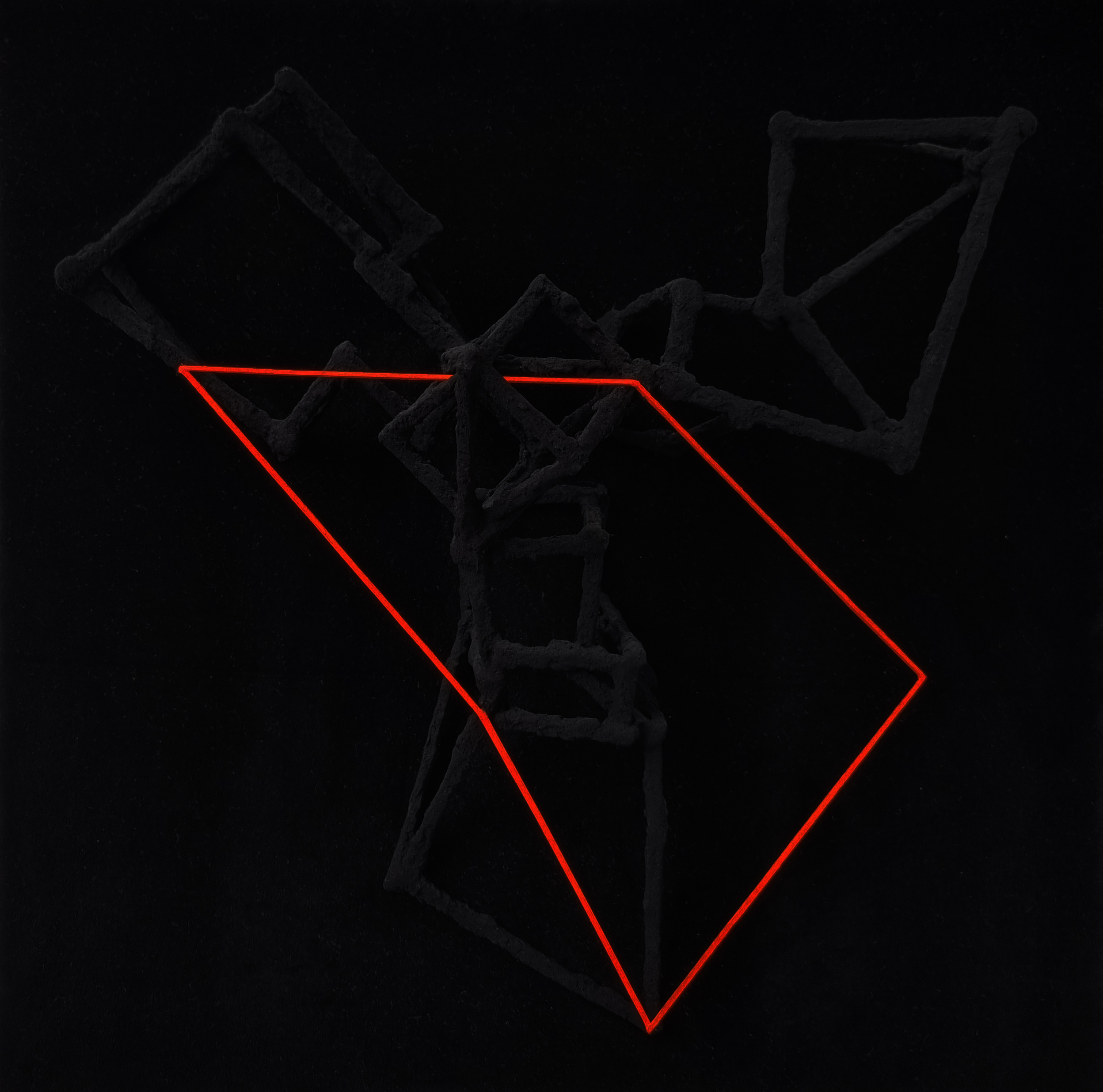 Marek Kulig "AURA - CONSTELLATIO II" (2024) technika mieszana, wymiary 50 x 50 cm