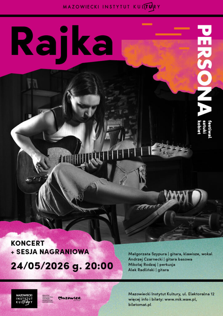 Plakat promujący koncert i sesję nagraniową rajki 