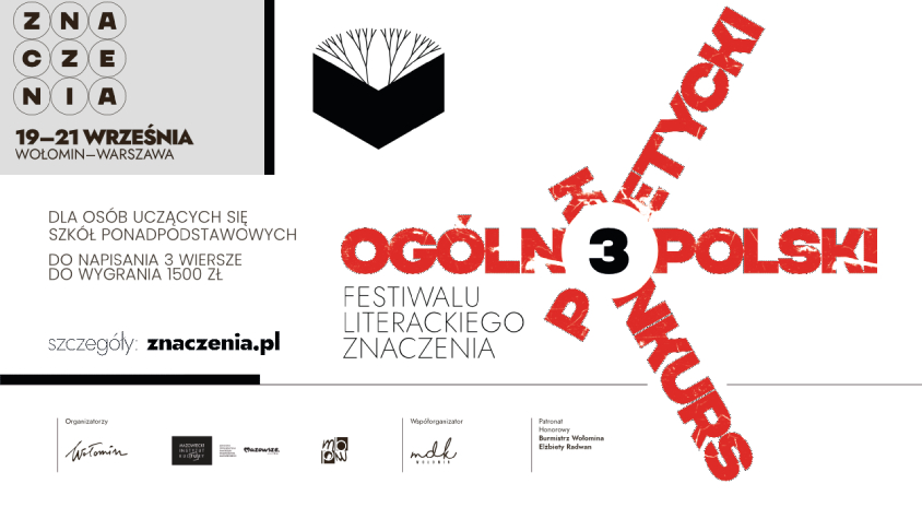 3. Ogólnopolski Konkurs Poetycki Festiwalu Literackiego Znaczenia 2026